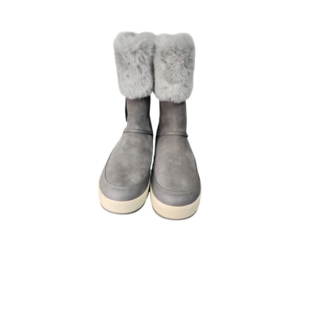 UGGS Koolaburra Women's Gray Faux Fur Trimmed Winter Boots Size 9‎